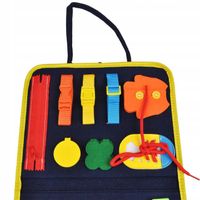 TABLICA EDUKACYJNA MANIPULACYJNA MONTESSORI SENSORYCZNA KSIĄŻECZKA MIĘKKA