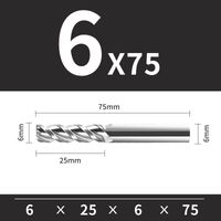 Frez Trzpieniowy VHM 3-Ostrzowy Rozmiar: Ø6x25x6Dx75L