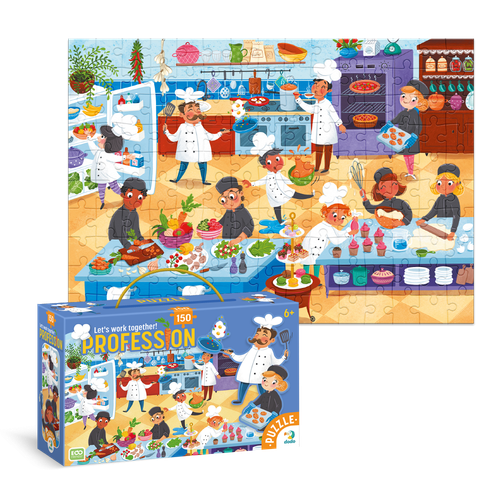 Puzzle Edukacyjne "Zawody Kucharz" 150 Elementów Układanka na Arena.pl