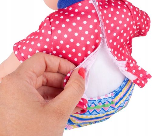 LALKA MIĘKKA INERAKTYWNA BOBAS NIEMOWLAK ZE SMOCZKIEM WYDAJE DŹWIĘKI 31 CM na Arena.pl