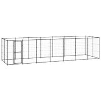 Kojec zewnętrzny dla psa, stalowy, 16,94 m²