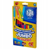kredki ołówkowe jumbo astra dwustronne 12/24kol
