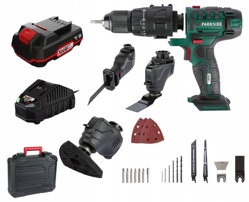 Parkside Wkrętarka multi Urządzenie wielofunkcyjne Combo 3 głowice na Arena.pl