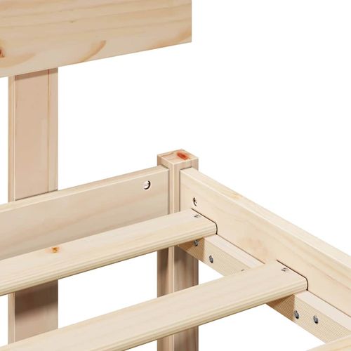 Ramka łóżka Brązowy 135 x 190 cm Lite drewno sosnowe na Arena.pl