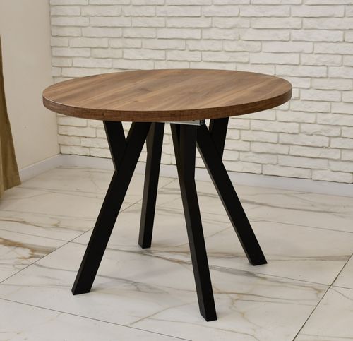 Stół okrągły 110 cm rozkładany do 210 nogi drewniane LOFTOWY do salonu HIT na Arena.pl