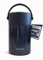 Smukee Termos obiadowy na zupę 500 ml duży ciemny granat granatowy łyżka