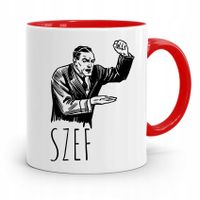 Kubek Czerwony Dla Szefa Szef Prezent Z Nadrukiem Ze Zdjęciem