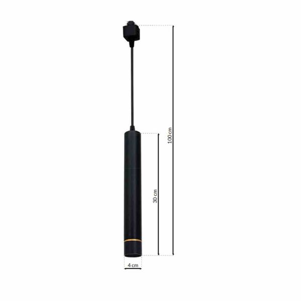 TRACK LIGHT PENDANT BLACK/GOLD 3W LED zdjęcie 6