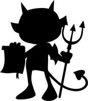 Naklejka ścienna diabełek 50 cm naklejki na auto