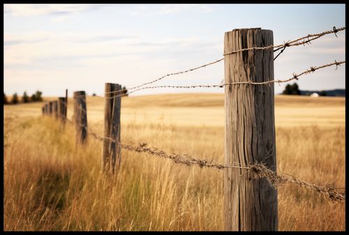 Plakat 91,5x61cm Płot na Polu na Arena.pl