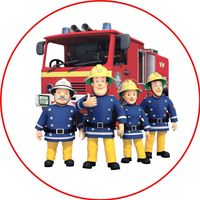 Opłatek na tort Urodziny Strażak Wóz Strażacki Strażak Sam Postać Bohater