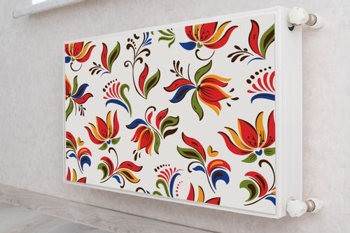 Osłona MAGNETYCZNA Grzejnika KWIATY Barwny Ludowy Wzór 80cm x 60cm na Arena.pl