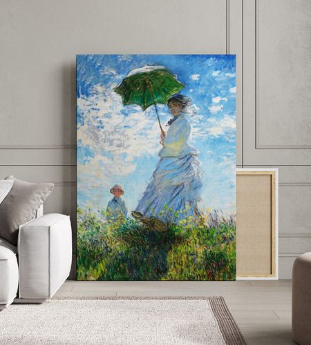 Obraz na płótnie Claude Monet parasol 80x120 cm na Arena.pl