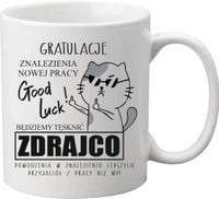 KUBEK Z NADRUKIEM prezent pożegnalny GRATULACJE NOWA PRACA DUŻO WZORÓW