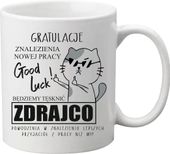 KUBEK Z NADRUKIEM prezent pożegnalny GRATULACJE NOWA PRACA DUŻO WZORÓW