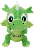 Maskotka Smok dinozaur Kraków zielony - 31cm