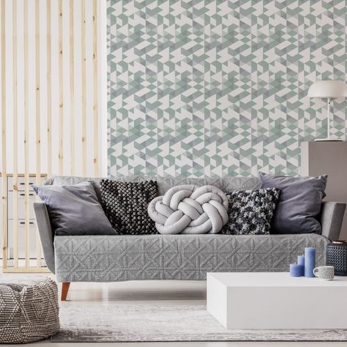 Tapeta Do Salonu Kolorowe GEOMETRYCZNE Trójkąty na Arena.pl