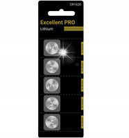 5× MOCNA BATERIA CR1620 LITHIUM EXCELLENT PRO 3V DO WAGI ZEGARKA ITP.