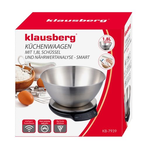 elektroniczna waga kuchenna 5kg/1.8l klausberg kb-7939 bluetooth na Arena.pl