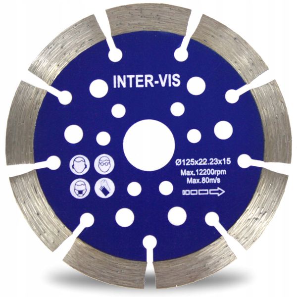 TARCZA INTERVIS DIAMENTOWA 125x22,2x15 mm SEGMENT zdjęcie 1