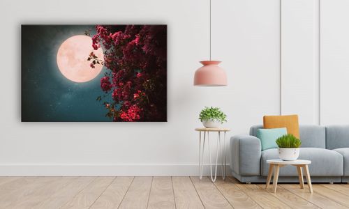 OBRAZ NA PŁÓTNIE 049 Księżyc 40x30cm na Arena.pl