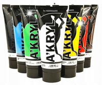 Farby AKRYLOWE A'KRYL ZESTAW 7 kolorów podstawowych sztuka Renesans 7x200ml