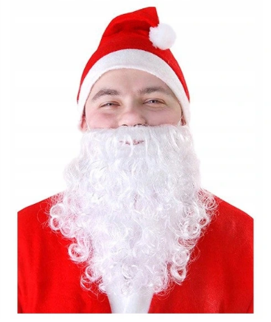 BRODA ŚWIĘTEGO MIKOŁAJA DO STROJU MIKOŁAJA PRZEBRANIE MIKOŁAJKI STRÓJ zdjęcie 2