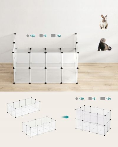 Modułowa Zagroda Kojec Wybieg dla Małych Zwierząt Gryzoni Chomika Świnki na Arena.pl