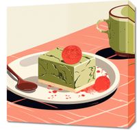 Obraz 50x50cm Deser Matcha