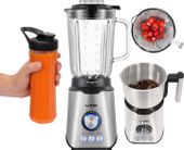 BLENDER KIELICHOWY SZKLANY 1,5L 1200W 3W1 MŁYNEK DO ORZECHÓW KAWY + BIDON