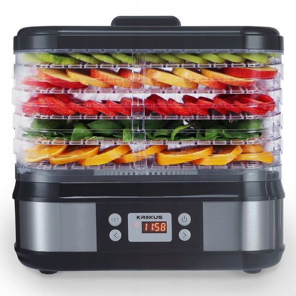 Duża Suszarka spożywcza do Grzybów Owoców Warzyw Dehydrator Timer Krexus zdjęcie 1