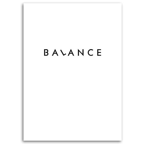 OBRAZ NA PŁÓTNIE Napis Balance 60x90 na Arena.pl