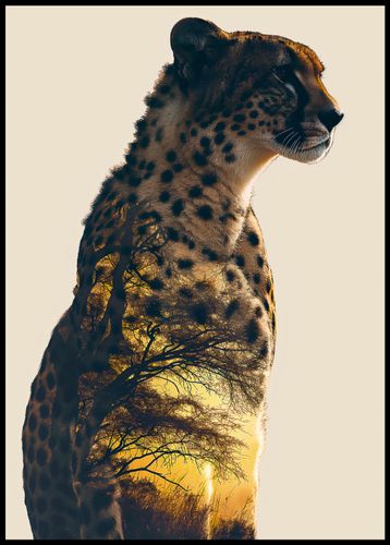 Plakat 67,5x95cm Gepard Duch Sawanny na Arena.pl