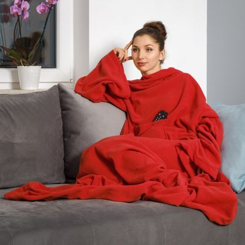 Kocyko-szlafrok - Czerwony na Arena.pl