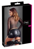 cottelli party mini spodniczka czarna wetlook l - efekt połysku