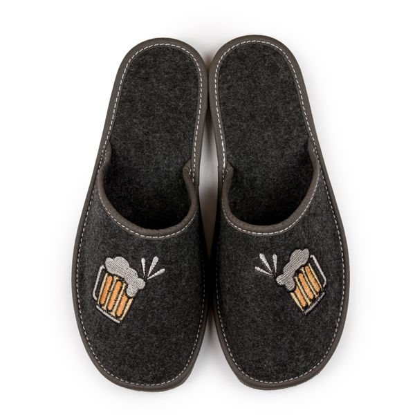 Kapcie męskie filcowe PIWO zdjęcie 2