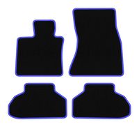 Dywaniki welurowe CARLUX-BLUE do BMW X6 F16 2014-2020 czarno-niebieskie