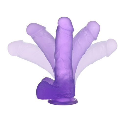 7"" jelly studs crystal dildo medium purple na Arena.pl