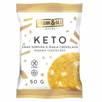 Ciasteczko z Białą Czekoladą o Smaku Sernika Frank&amp;oli, 50g Keto