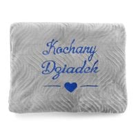 Ciepły Koc z Mikrofibry 200x220 z Haftem Dedykacji Prezent na Dzień Dziadka