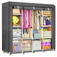 2 x SZAFA MATERIAŁOWA DUŻA SZAFA TEKSTYLNA składana TURYSTYCZNA 170x170x45c