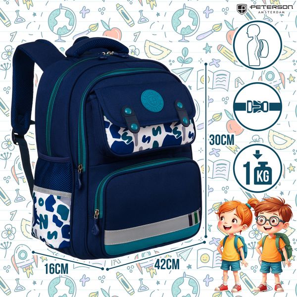 plecak ptn ps2-6067 blue-green zdjęcie 2