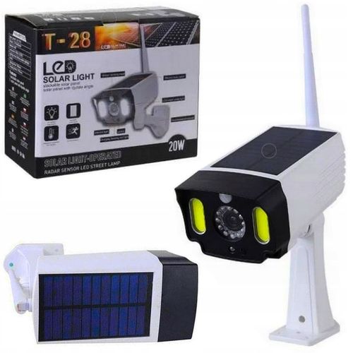 LAMPA SOLARNA ATRAPA KAMERY 2W1 CZUJNIK RUCHU 20W na Arena.pl
