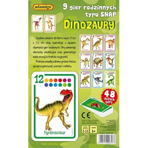 Adamigo Gra Karty Snap - Dinozaury na Arena.pl