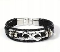 Bransoletka Skóra Ekologiczna Symbol Nieskończoności Wierna Miłość Przyjaźń