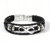 Bransoletka Skóra Ekologiczna Symbol Nieskończoności Wierna Miłość Przyjaźń