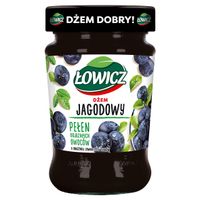Łowicz DŻEM JAGODA JAGODOWY z jagody NISKOSŁODZONY 280g słoik