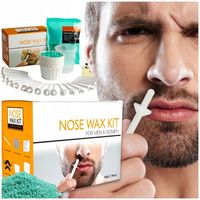 ZESTAW DO DEPILACJI NOSA DLA MĘŻCZYZN I KOBIET WOSK PATYCZKI WĄSY KUBKI