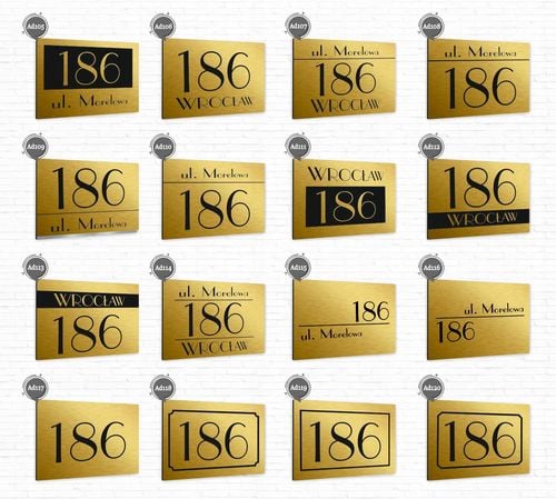 Tabliczka ADRESOWA Z TWOIM ADRESEM STRZAŁKA NUMER na Arena.pl