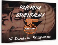 nadruk UV TABLICZKA reklamowa nierdzewna KUCHNIA ORIENTALNA dibond 40x30